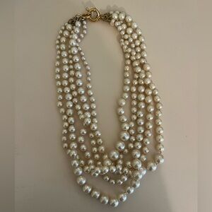 J. Crew Multi Layer Pearl Necklace